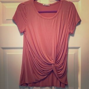 Coral Knotted Waist TShirt